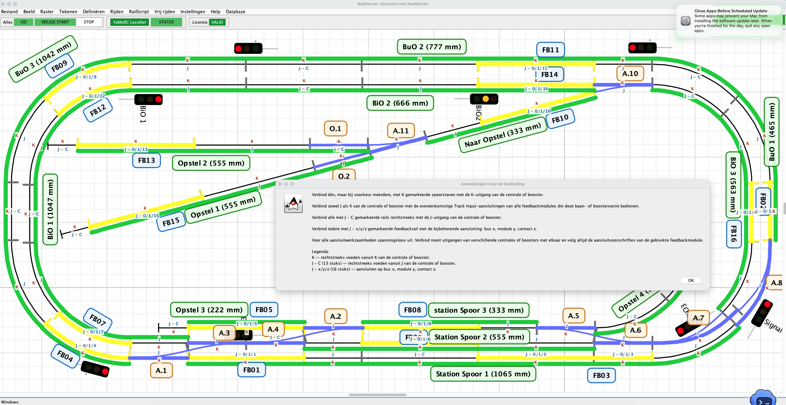The Portable Demo track plan in RailKernel.